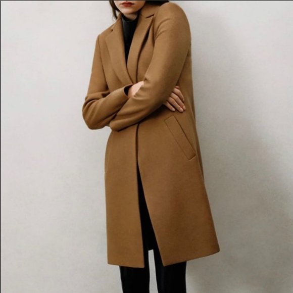 Zara Italian Wool blend Coat Size M Blogger Favorite - Picture 2 of 9